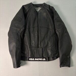 Icon Womens Leather Merc Stealth Jacket Black Motorcycle Padded Biker Coat Fair